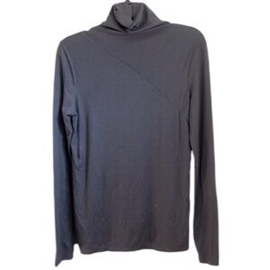 AG Adriano Goldschmied Women's Chels Ribbed Knit Fitted Longsleeve Turtleneck- M